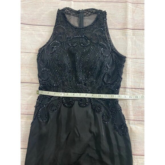 Vintage Ed Women's Young Hand Beaded Classic Black Dress - Medium - Picture 4 of 12